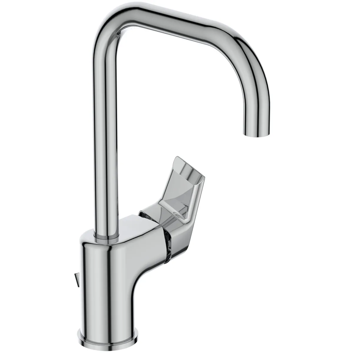 Waschtischarmatur Tesi, mit hohem Auslauf, 5 l/min., mit Ablaufgarnitur, Ausladung 160mm, Chrom Waschtischarmatur Tesi, mit hohem Auslauf, 5 l/min., mit Ablaufgarnitur, Ausladung 160mm, Chrom