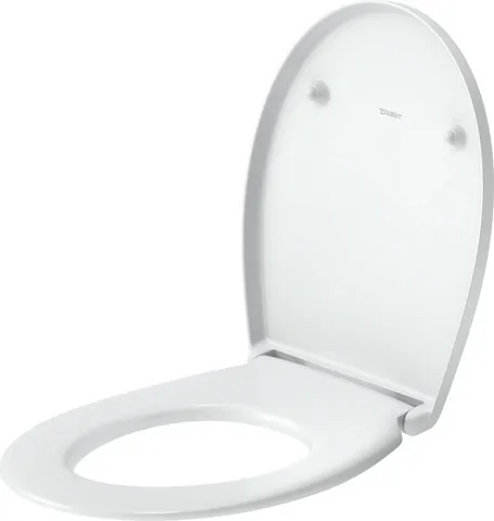 Duravit Univ. WC-Sitz Oval Tief 452mm, Ülap., Absenkaut.,abnehmb.,Scharn. Edelst.,Weiß