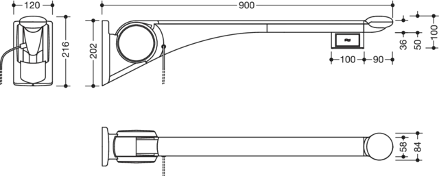 HEWI Stützklappgriff „Serie 802 LifeSystem“ HEWI Stützklappgriff „Serie 802 LifeSystem“