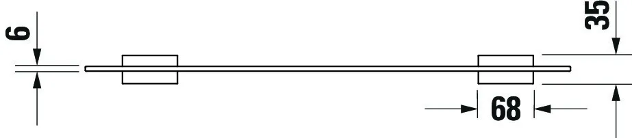 Duravit Ablage „Karree“ Glas matt in Befestigung sichtbar 60 × 0,6 × 11 cm Duravit Ablage „Karree“ Glas matt in Befestigung sichtbar 60 × 0,6 × 11 cm