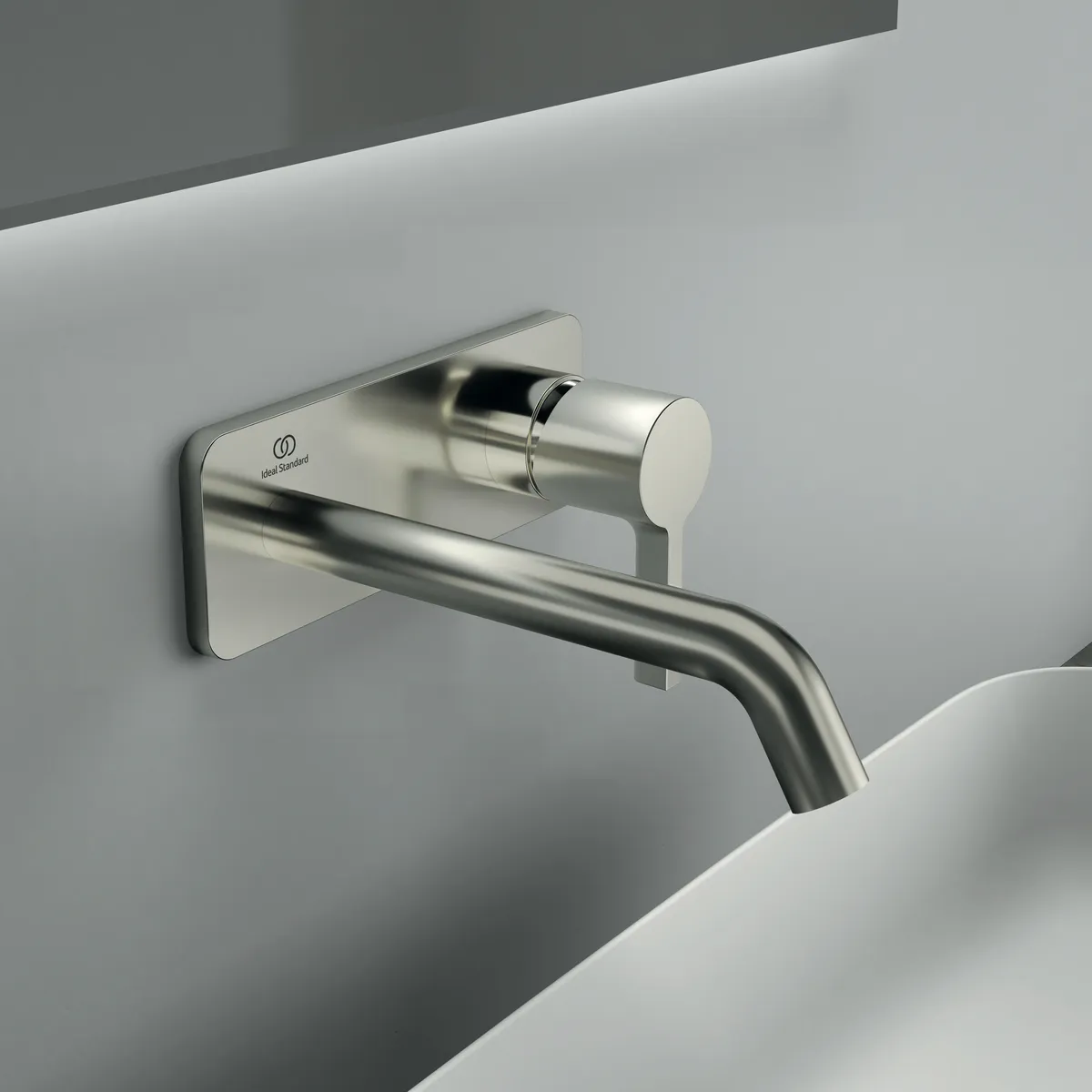Ideal Standard Wand-Waschtischarmatur Joy Arm A7380GN, Silver Storm