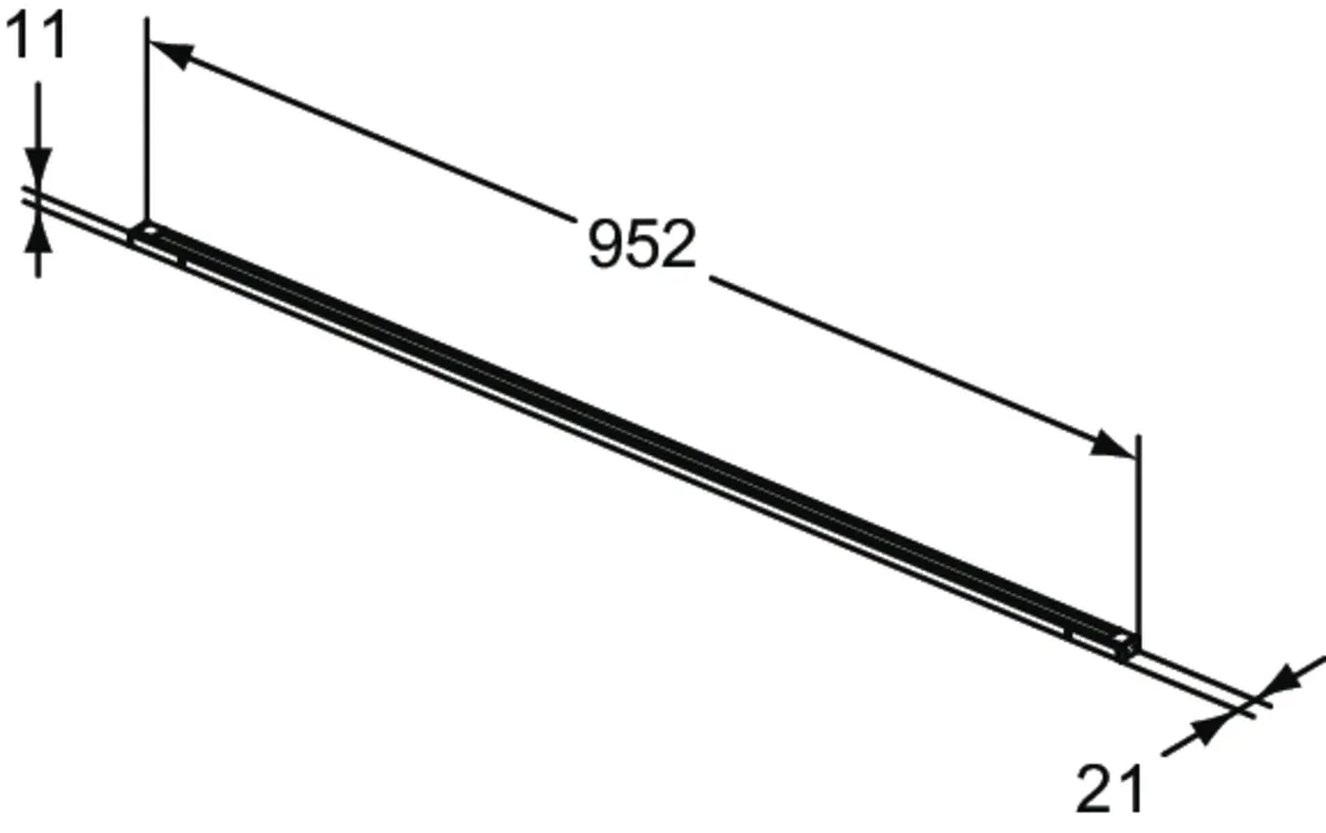 Ideal Standard Conca Schubladenleuchten-Set, 952mm, Anthrazit Ideal Standard Conca Schubladenleuchten-Set, 952mm, Anthrazit