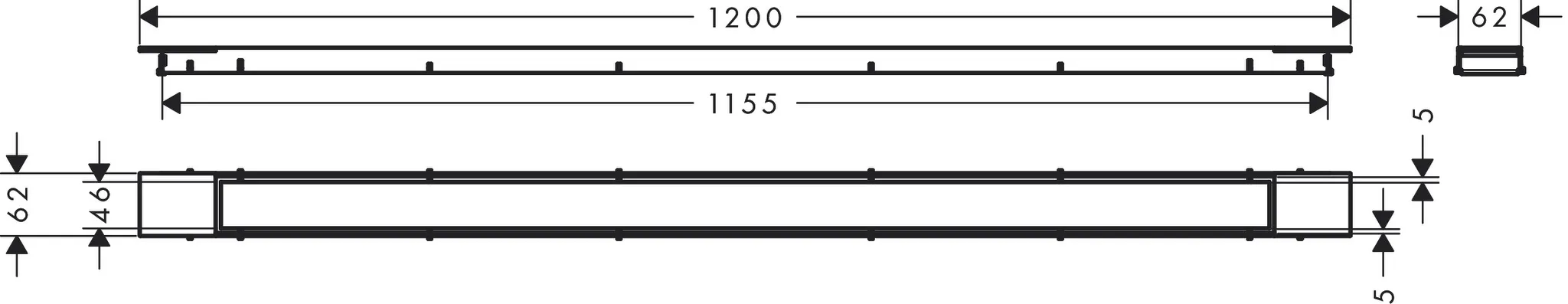 RainDrain Match Plus Fertigset Duschrinne 1200 mit höhenverstellbarem Rahmen Mattschwarz RainDrain Match Plus Fertigset Duschrinne 1200 mit höhenverstellbarem Rahmen Mattschwarz