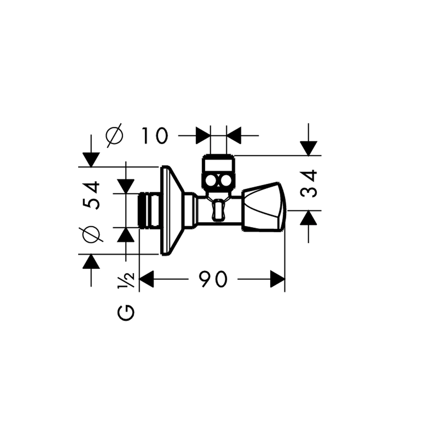 Eckventil E chrom 13902