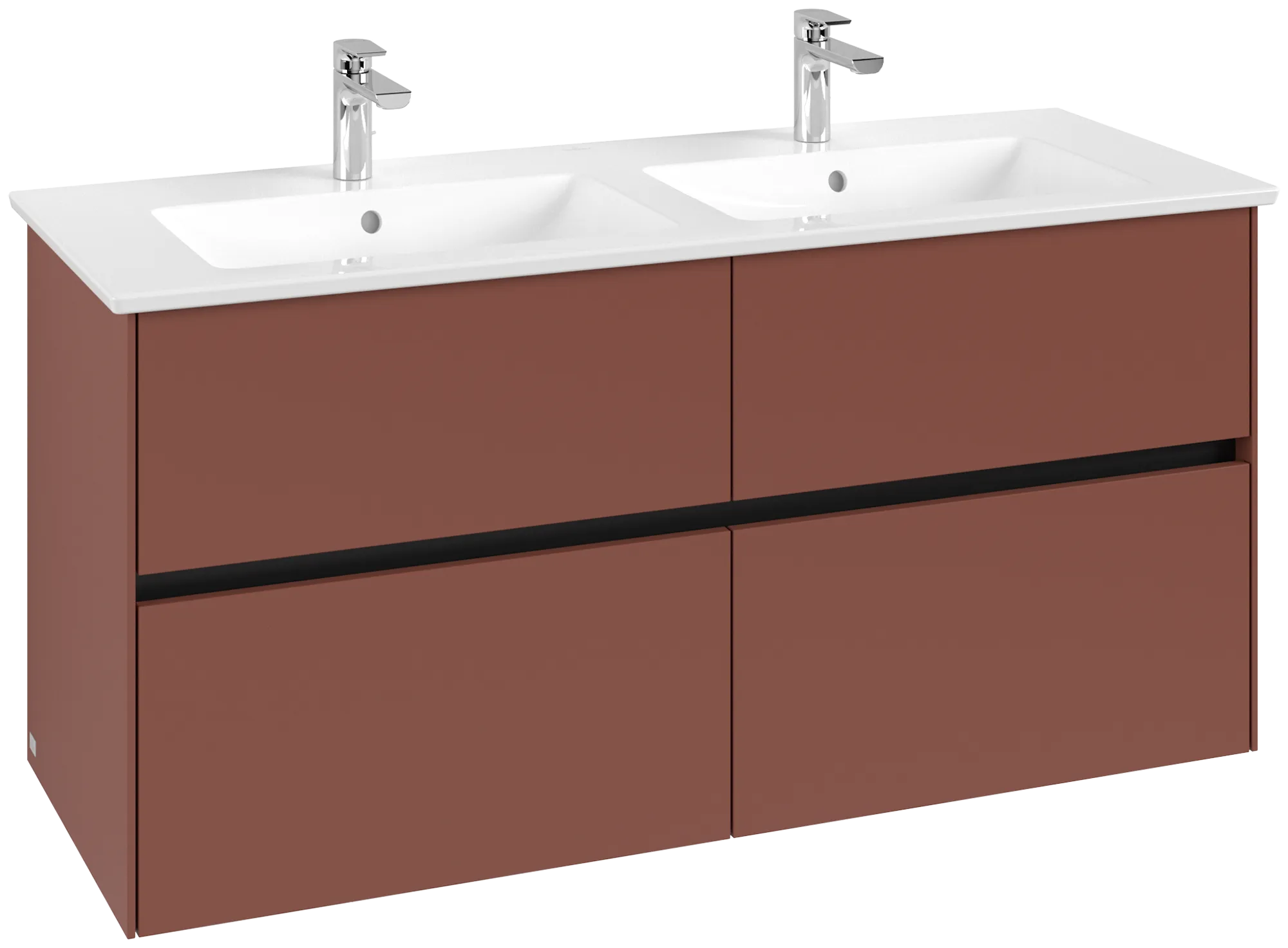 Villeroy & Boch Collaro Waschbeckenunterschrank C14700 1261x610x480mm Wine Red
