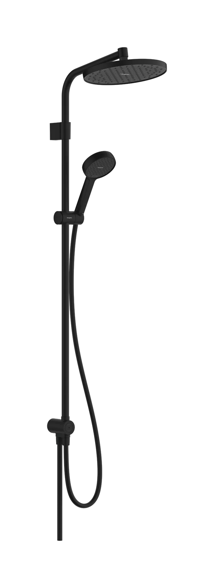 Hansgrohe Activera S Showerpipe EcoSmart Reno Varia MSW, Mattschwarz, 8 l/min Durchfluss, Rain Strahlart, variable Wandstütze, Bohrlochabstand 750-850 mm Hansgrohe Activera S Showerpipe EcoSmart Reno Varia MSW, Mattschwarz, 8 l/min Durchfluss, Rain Strahlart, variable Wandstütze, Bohrlochabstand 750-850 mm
