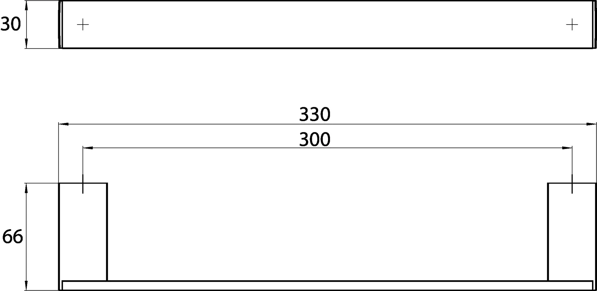 emco liaison Wannengriff 330 mm, chrom emco liaison Wannengriff 330 mm, chrom