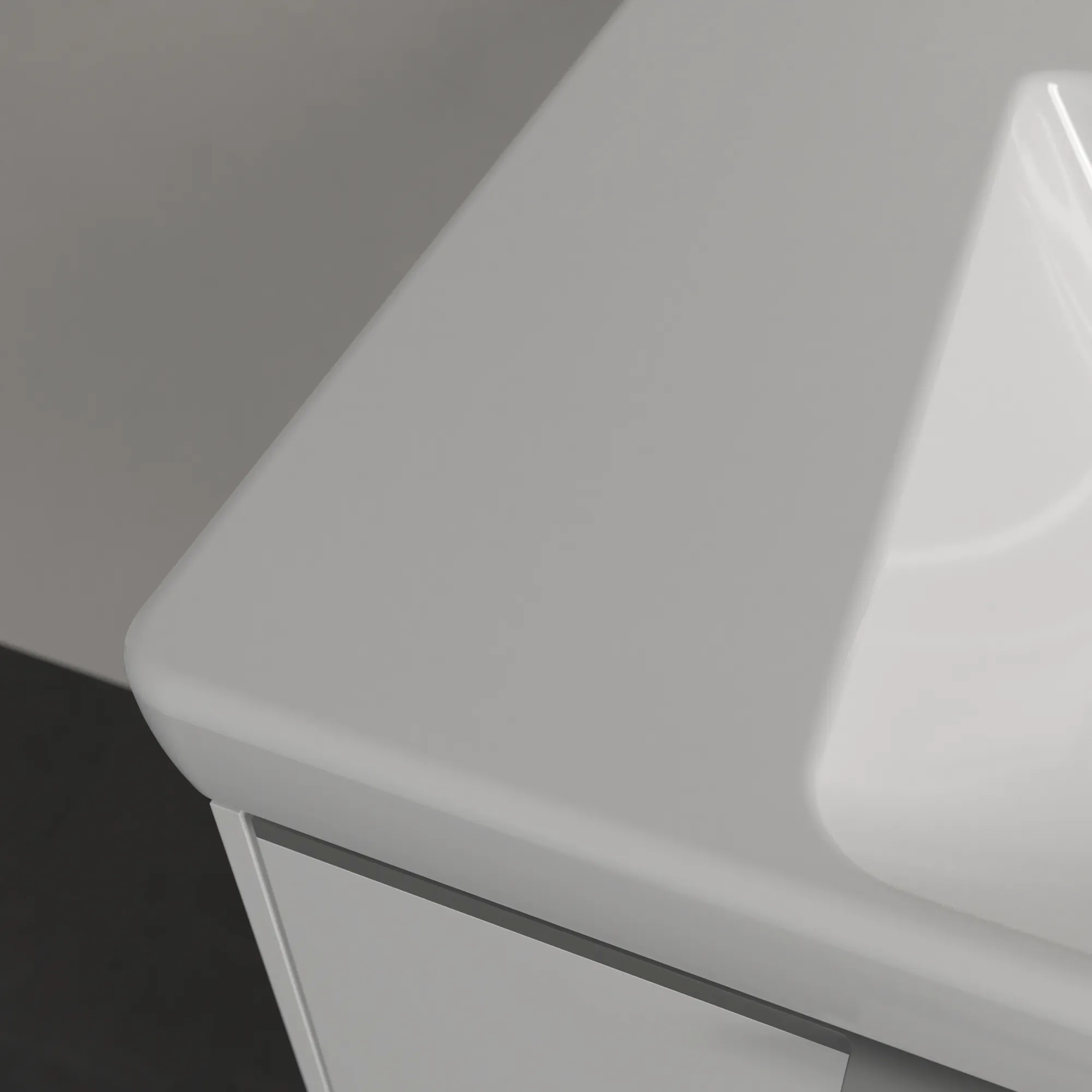 Villeroy & Boch Wandwaschtisch aus TitanCeram „Subway 3.0“ 1000 × 470 × 165 mm mit CeramicPlus