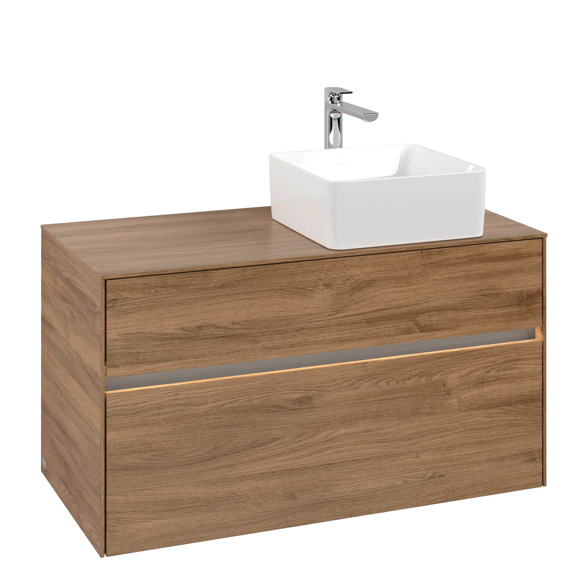 Villeroy & Boch Collaro Waschbeckenunterschrank C040B0, 1000 x 548 x 500 mm, Kansas Oak