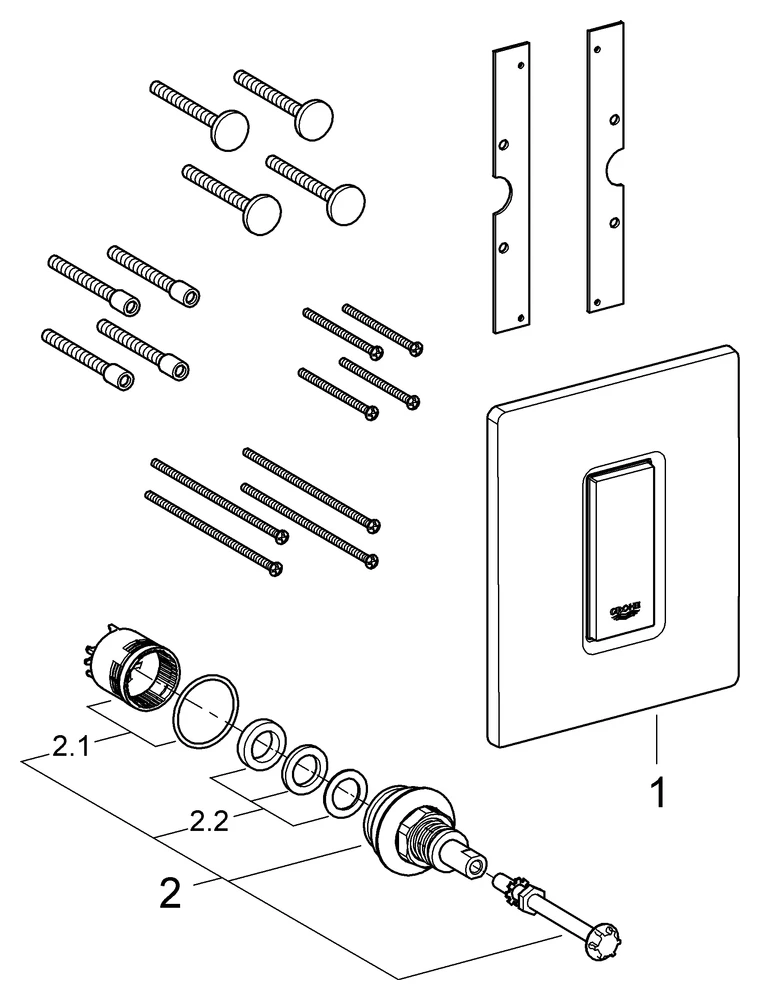 Grohe Skate Cosmopolitan Urinalspüler 38846, moon white Grohe Skate Cosmopolitan Urinalspüler 38846, moon white