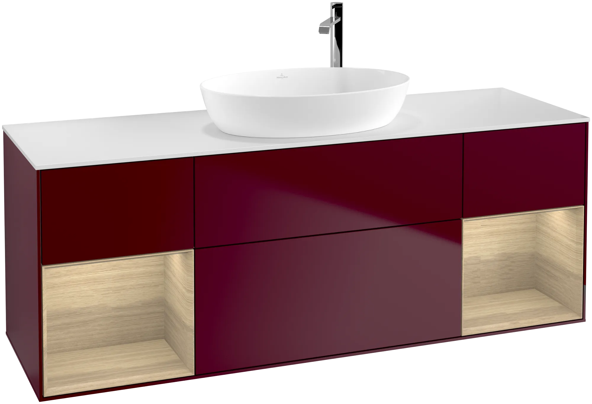 Villeroy & Boch Waschbeckenunterschrank Finion F98, 1600 x 603 x 501 mm, mit Beleuchtung, 4 Auszüge