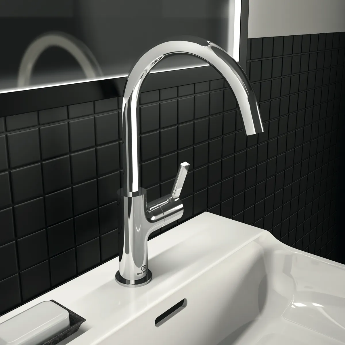 Waschtischarmatur Joy, mit hohem Auslauf, ohne Ablaufgarnitur, Ausladung 169mm, Brushed Gold Waschtischarmatur Joy, mit hohem Auslauf, ohne Ablaufgarnitur, Ausladung 169mm, Brushed Gold