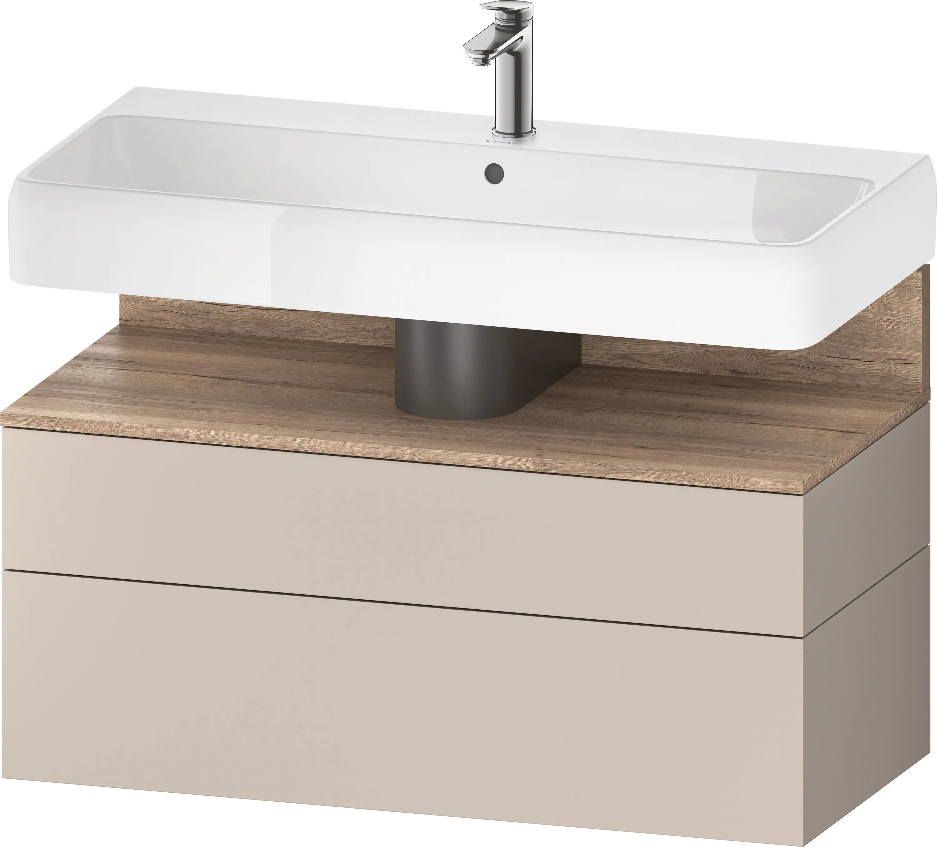Duravit Waschtischunterschrank wandhängend „Qatego“ 99 × 59 × 47 cm, mit Beleuchtung