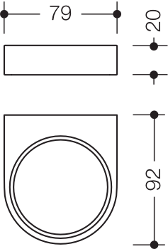 HEWI Seifenspender „System 800K“ 9,2 × 7,8 × 2 cm