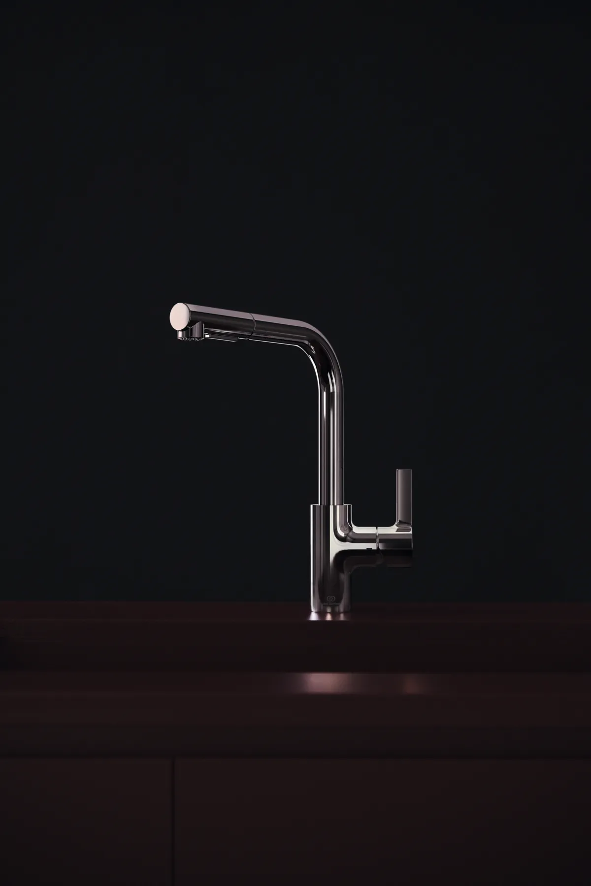 Küchenarmatur Gusto Ausladung 235mm L-Auslauf 2F-Brause Brushed Gold Küchenarmatur Gusto Ausladung 235mm L-Auslauf 2F-Brause Brushed Gold