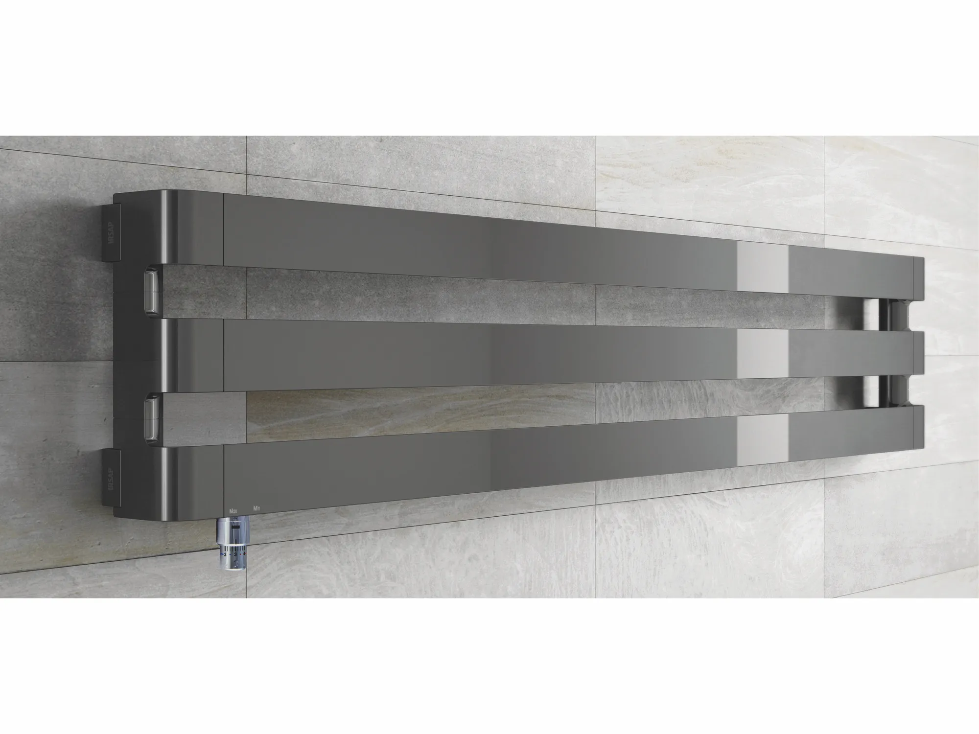BEMM Design-Heizkörper „Step H“ 180 × 31 cm in Weiß (RAL 9016)