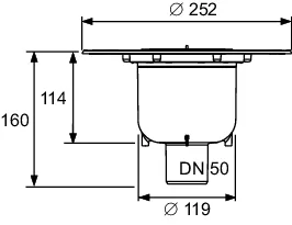 drainpoint S Ablauf DN 50 senkrecht mit Seal System Universalflansch drainpoint S Ablauf DN 50 senkrecht mit Seal System Universalflansch