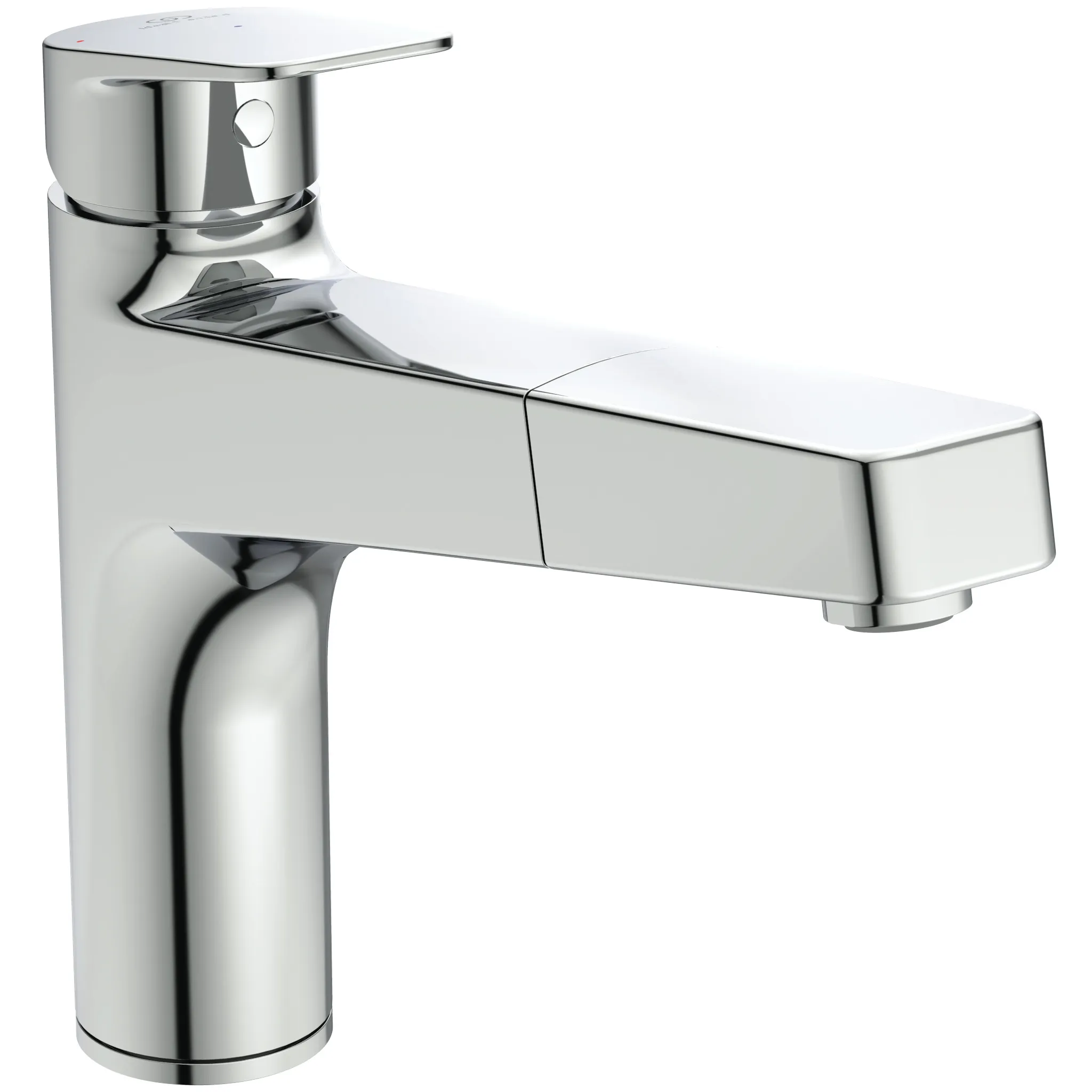 Küchenarmatur Ceraplan mit hohem Auslauf Ausladung 210mm 1-Funktions-Handbrause BlueStart Chrom