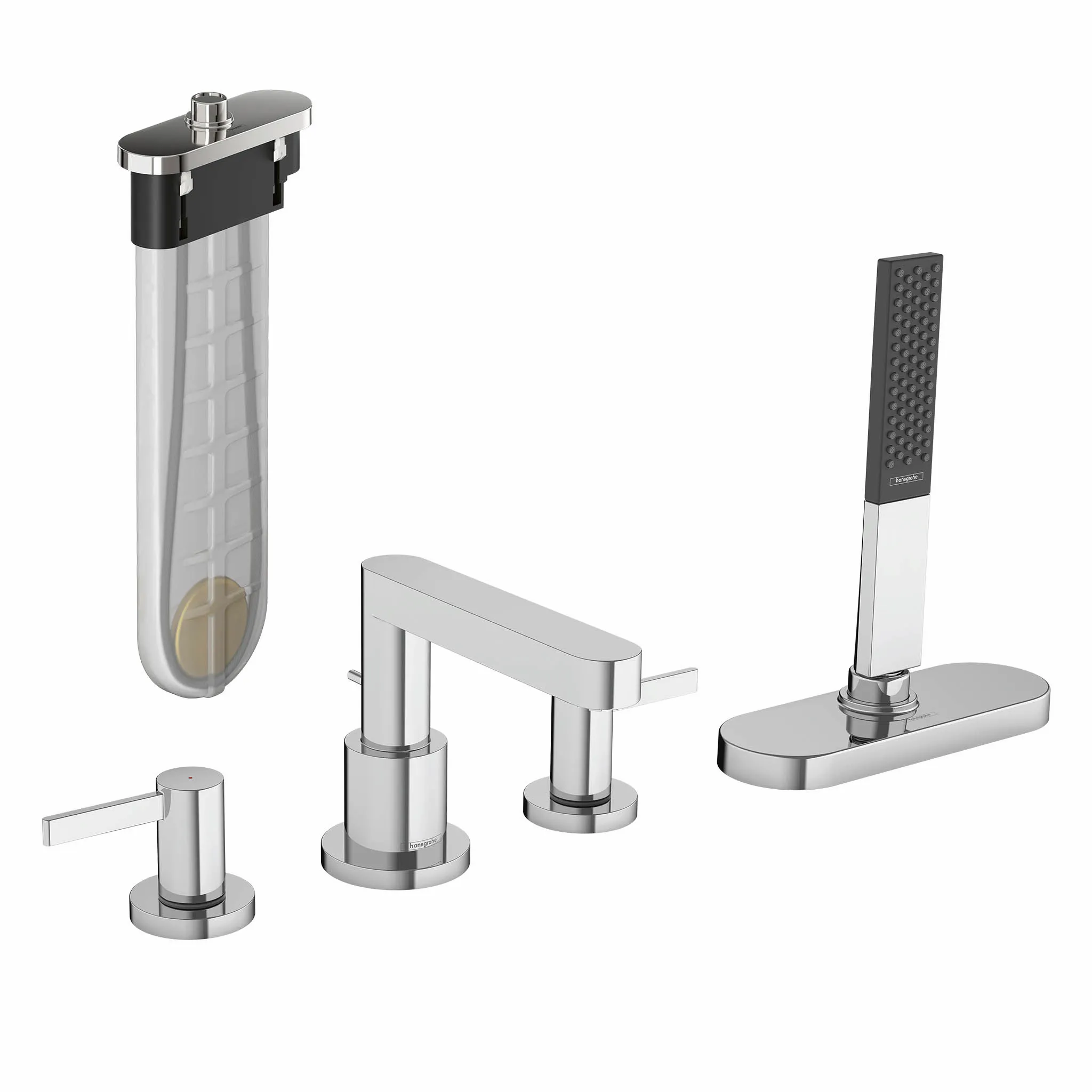 Hansgrohe Finoris 4-Loch Wannenrandarmatur mit sBox, Chrom Hansgrohe Finoris 4-Loch Wannenrandarmatur mit sBox, Chrom