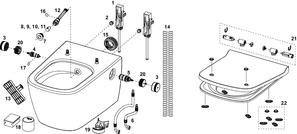 TECE Dusch-WC „neo“, Befestigung verdeckt, ohne Spülrand TECE Dusch-WC „neo“, Befestigung verdeckt, ohne Spülrand