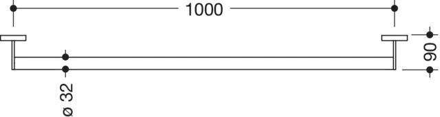 HEWI Haltegriff „System 900“ in Schwarz tiefmatt, Befestigung verdeckt HEWI Haltegriff „System 900“ in Schwarz tiefmatt, Befestigung verdeckt