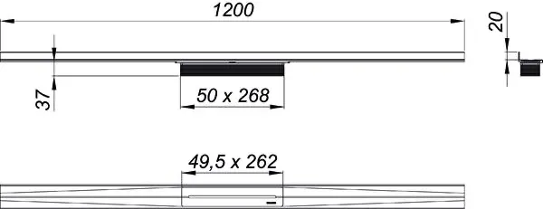Duschrinne CeraWall Pure, 1200 mm