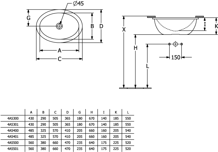 Villeroy & Boch Unterbauwaschtisch aus TitanCeram „Loop & Friends“ 570 × 410 × 215 mm, ohne Hahnlochbohrung in Weiß Alpin Villeroy & Boch Unterbauwaschtisch aus TitanCeram „Loop & Friends“ 570 × 410 × 215 mm, ohne Hahnlochbohrung in Weiß Alpin