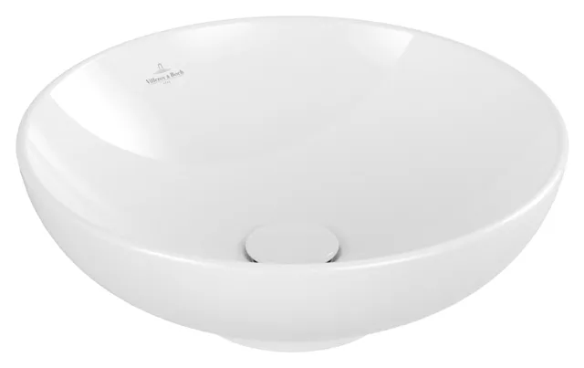 Villeroy & Boch Aufsatzwaschtisch aus TitanCeram „Loop & Friends“ ⌀ 420 mm, ohne Hahnlochbohrung in Weiß Alpin Villeroy & Boch Aufsatzwaschtisch aus TitanCeram „Loop & Friends“ ⌀ 420 mm, ohne Hahnlochbohrung in Weiß Alpin