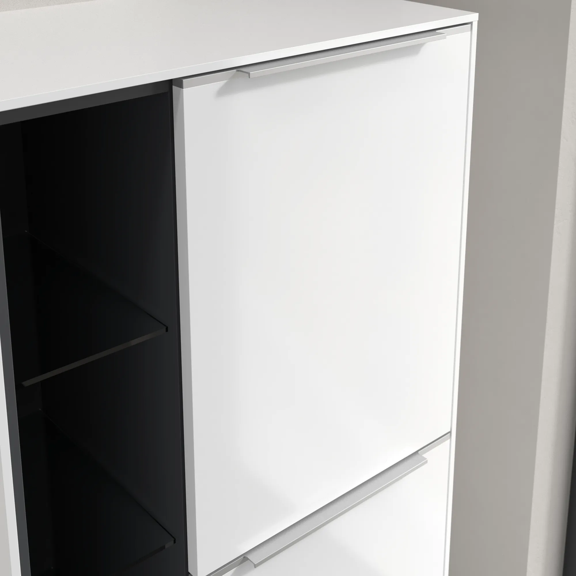 Villeroy & Boch Mittelschrank „Subway 3.0“ 57,4 × 120 × 36,2 × 36,2 cm 2 Türen, Anschlag (Scharnier) rechts, 2 Türen, Anschlag rechts