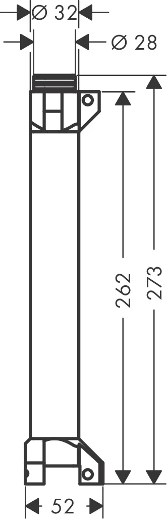 Hansgrohe AXOR ShowerSolutions Ablage Grundkörper 240 mm - Präzise Wasserführung für Unterputzinstallation