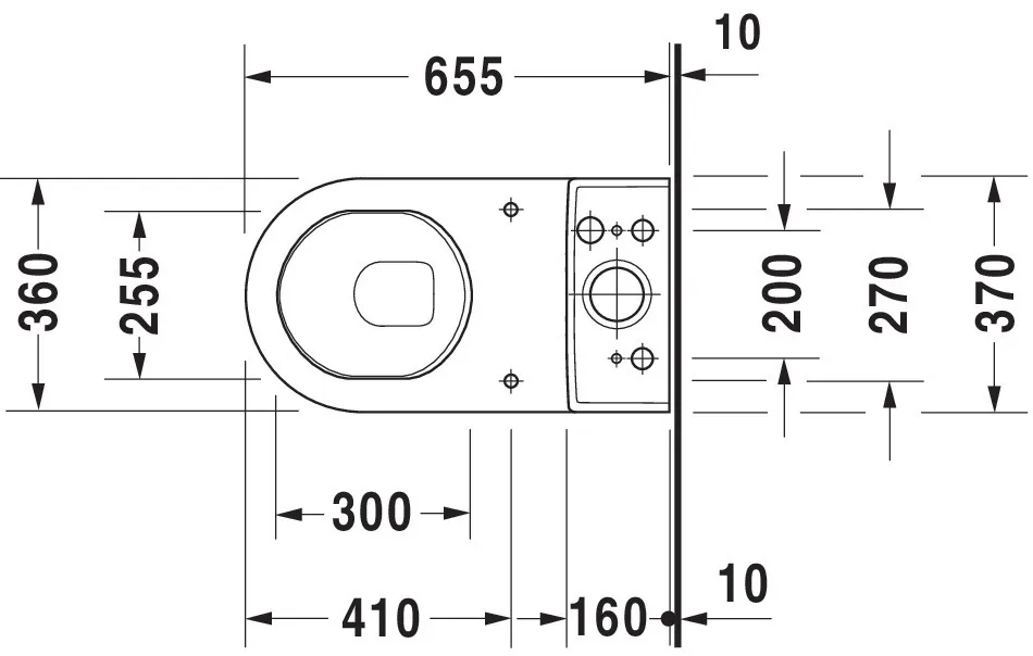 Stand-WC Kombi Starck 3 655 mm Tiefspüler, fürSPK, Abg.senkr., weiß Stand-WC Kombi Starck 3 655 mm Tiefspüler, fürSPK, Abg.senkr., weiß