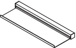 HEWI Ablage pulverbeschichtet in 37,2 × 2,5 × 13 cm