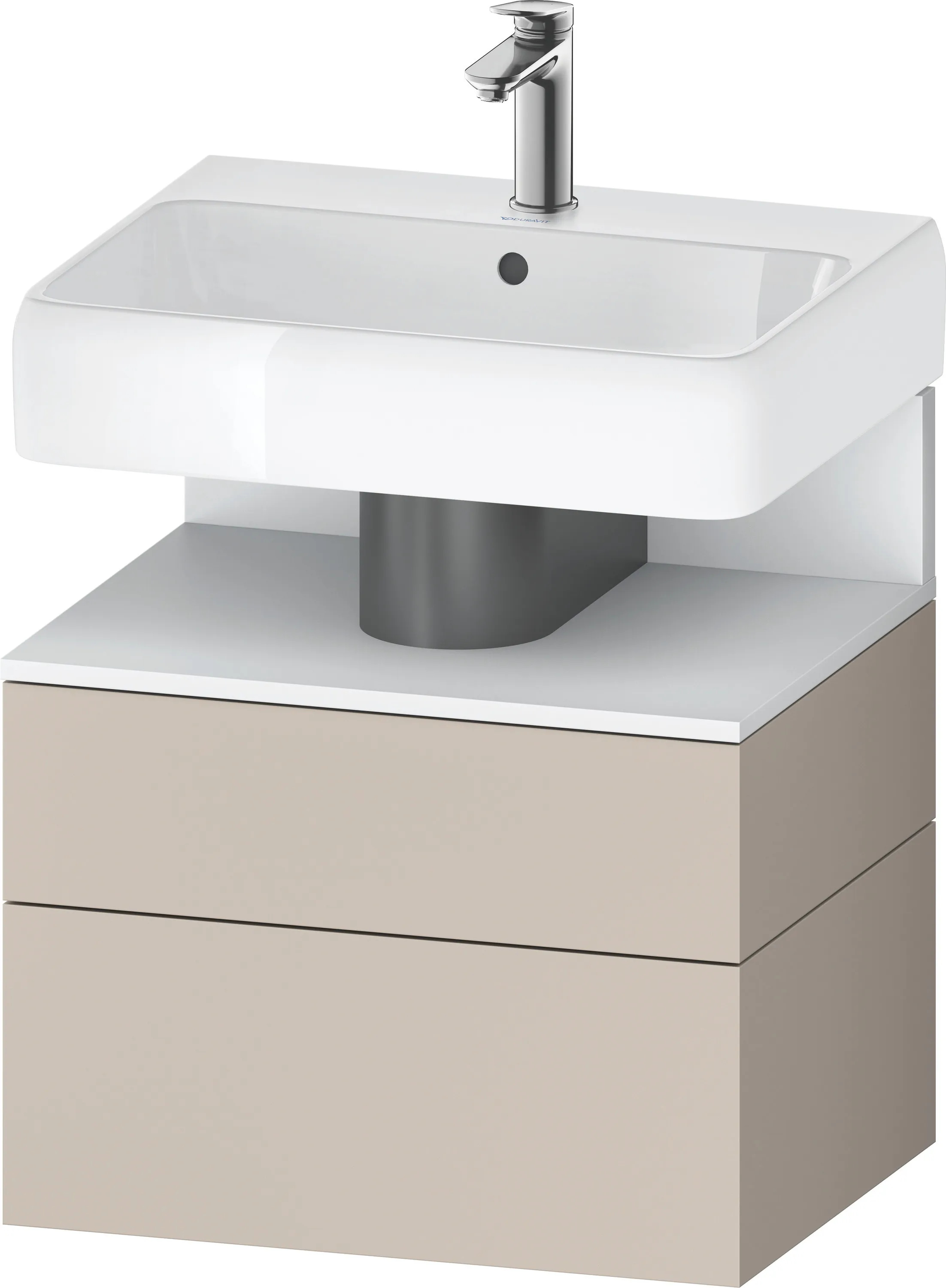 Duravit Waschtischunterschrank wandhängend „Qatego“ 59 × 59 × 47 cm, ohne Beleuchtung