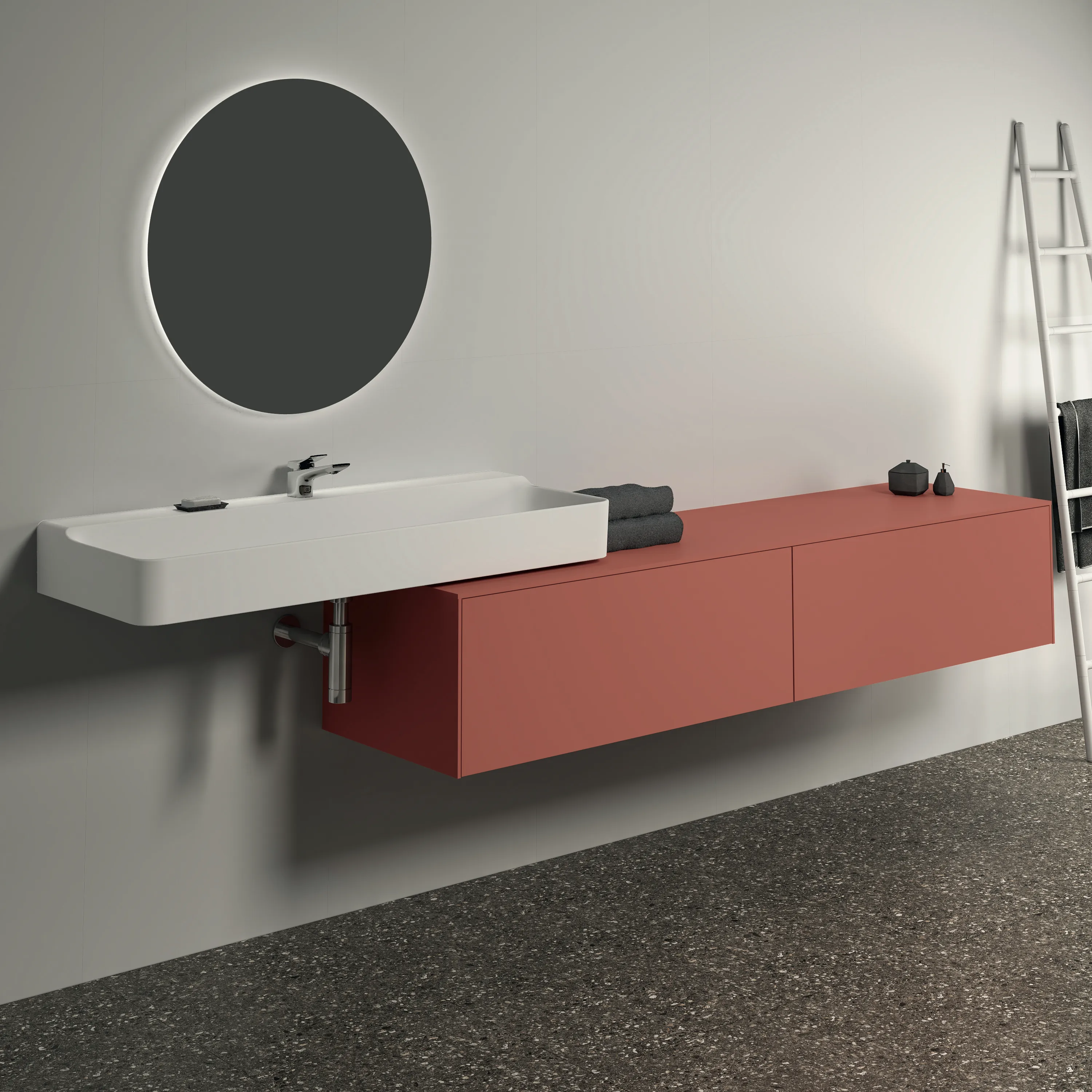 Ideal Standard Waschtischunterschrank „Conca“ 198,7 × 37 × 50,5 cm Sunset matt lackiert Ideal Standard Waschtischunterschrank „Conca“ 198,7 × 37 × 50,5 cm Sunset matt lackiert