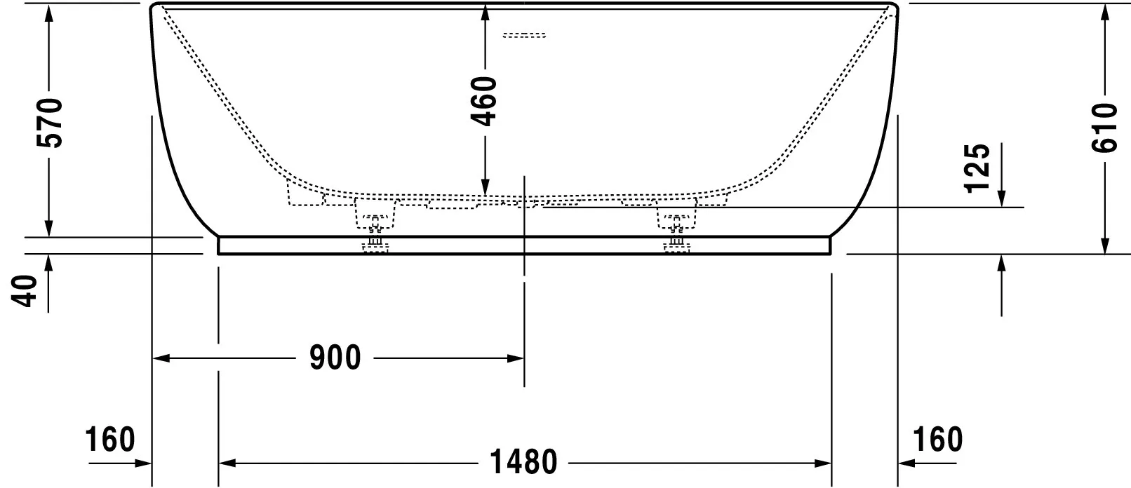 Duravit Badewanne „Luv“ freistehend oval 1800 × 850 mm in Weiß (matt) Duravit Badewanne „Luv“ freistehend oval 1800 × 850 mm in Weiß (matt)