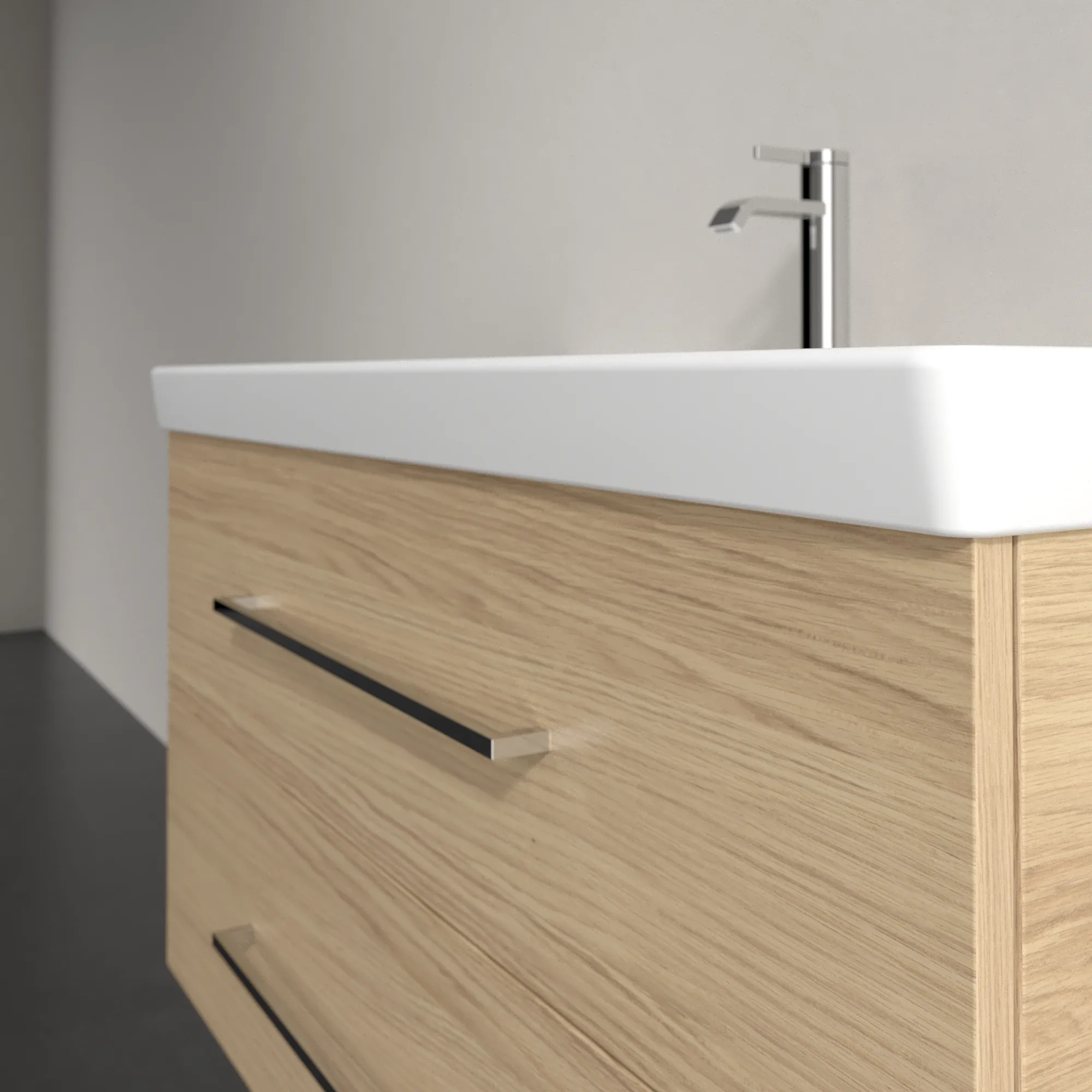 Villeroy & Boch Waschtischunterschrank „Avento“ für Schrankwaschtisch 980 × 514 × 452 mm Nordic Oak, Soft Closing