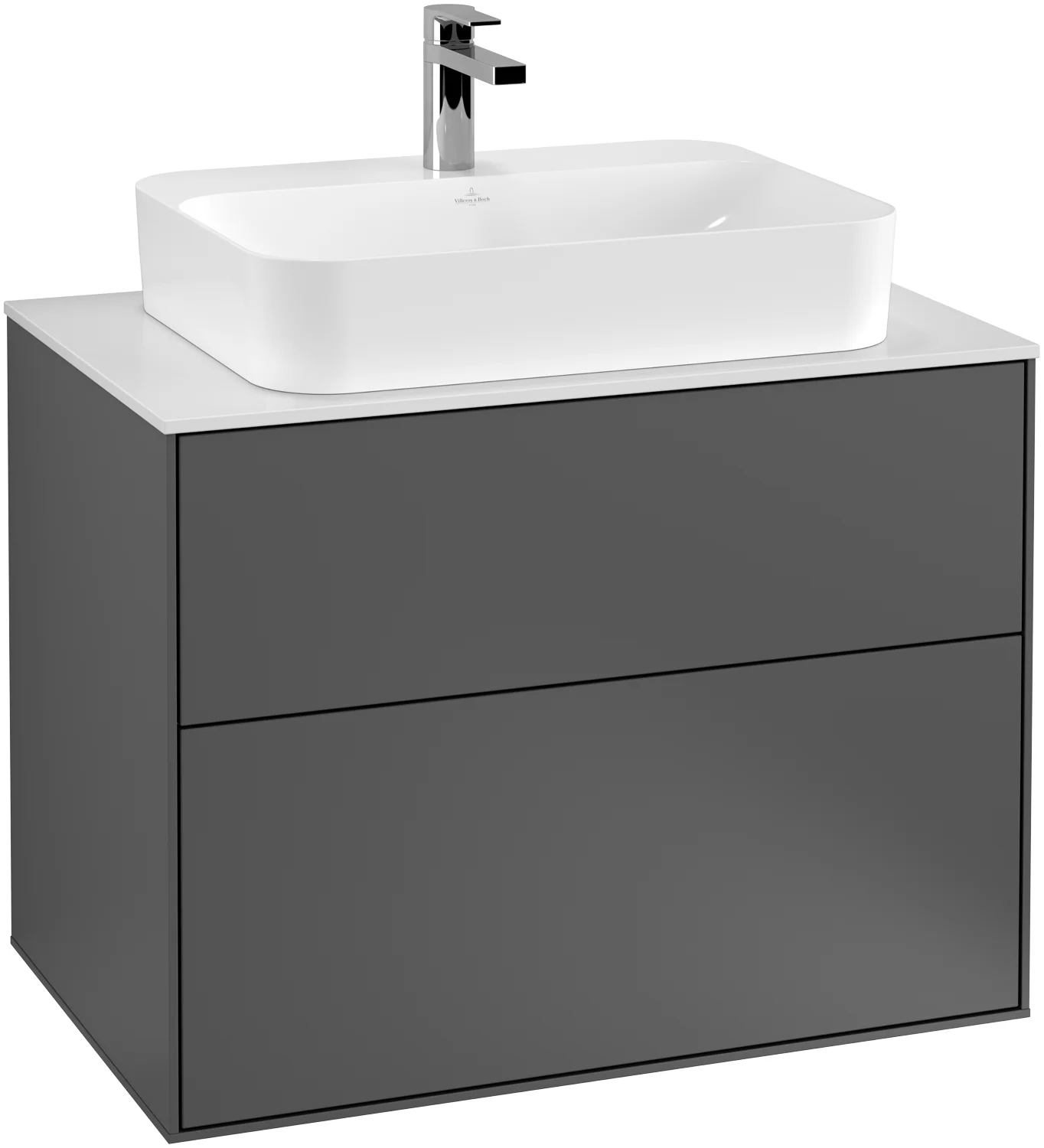 Villeroy & Boch Finion Waschbeckenunterschrank F34 800x603x501mm Glossy White Lacquer / Glass White Matt Villeroy & Boch Finion Waschbeckenunterschrank F34 800x603x501mm Glossy White Lacquer / Glass White Matt