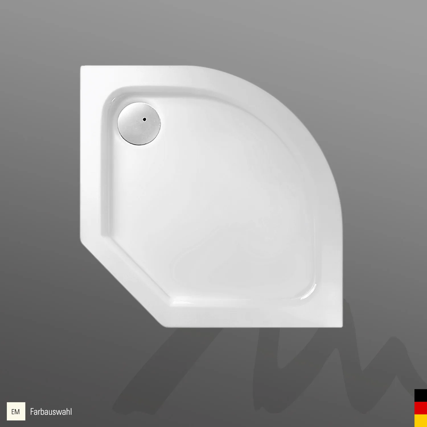 Mauersberger Acryl-Duschwanne argenta 90 flach, R:55, 900x900x60, Farbgruppe: 3 Mauersberger Acryl-Duschwanne argenta 90 flach, R:55, 900x900x60, Farbgruppe: 3