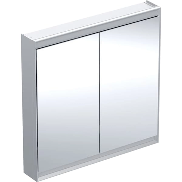 Geberit Spiegelschrank „One“ 90 × 15 cm in Aluminium eloxiert Geberit Spiegelschrank „One“ 90 × 15 cm in Aluminium eloxiert
