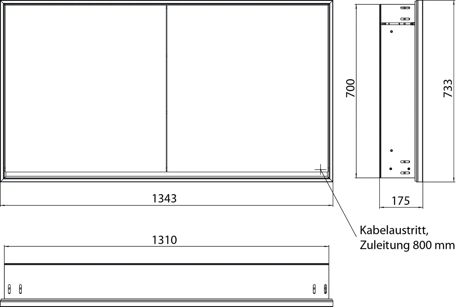 emco Spiegelschrank „loft“ 134,3 × 73,3 × 17,5 cm
