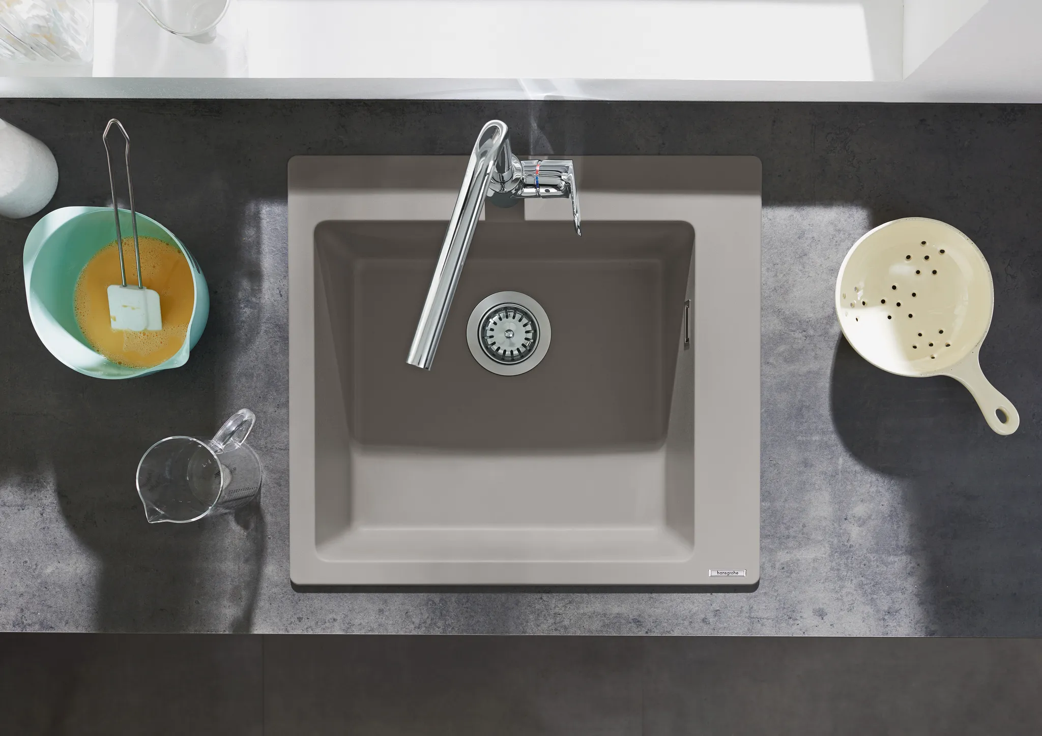 Hansgrohe S51 S510-F450 Einbauspüle 450, Betongrau