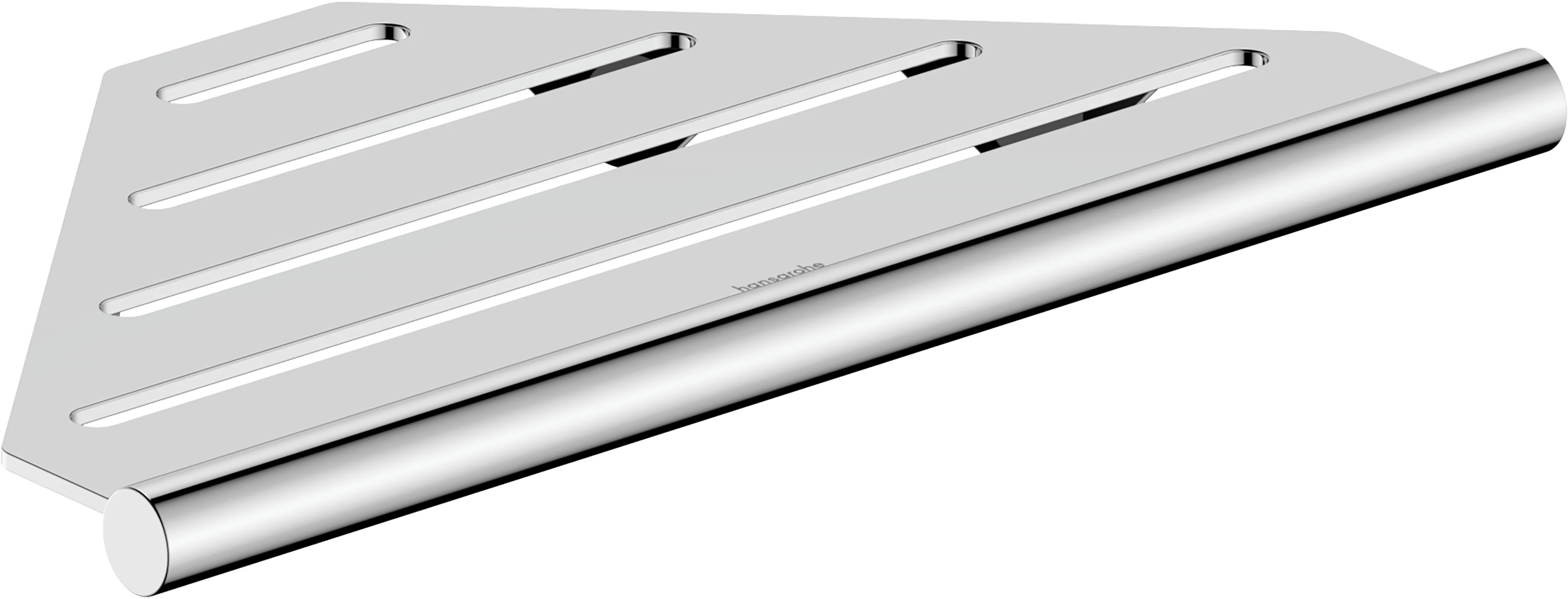 Hansgrohe AddStoris S Seifenkorb in Chrom, wandmontiert mit verdeckter Befestigung, Bohrloch-Durchmesser 6 mm, nutzbar als Ablagefläche Hansgrohe AddStoris S Seifenkorb in Chrom, wandmontiert mit verdeckter Befestigung, Bohrloch-Durchmesser 6 mm, nutzbar als Ablagefläche