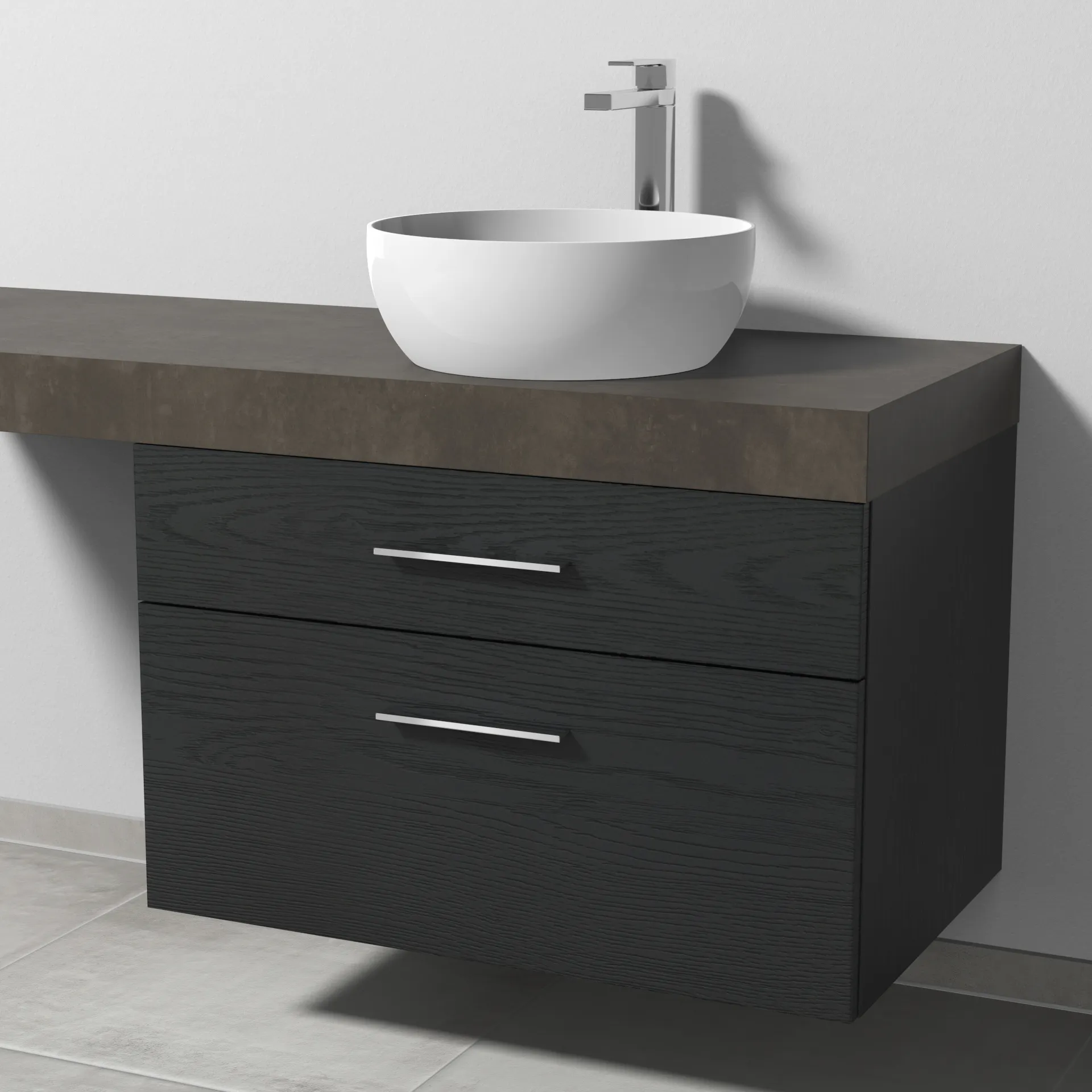 Sanipa Waschtischunterschrank „2morrow“ 800 × 510 × 520 mm in Black Oak