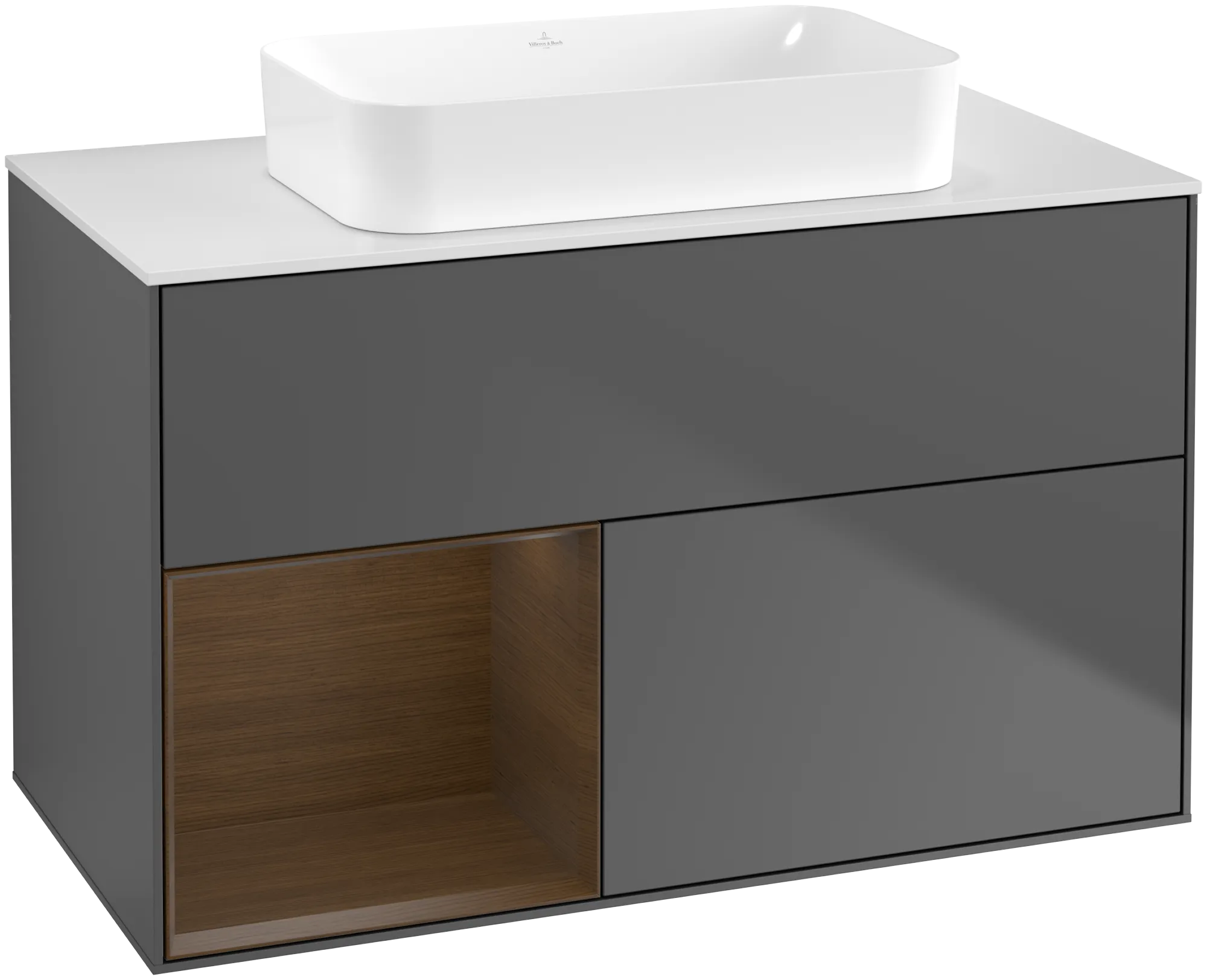 Villeroy & Boch Finion Waschbeckenunterschrank F65 1000x603x501mm Anthracite Matt/Lacquer