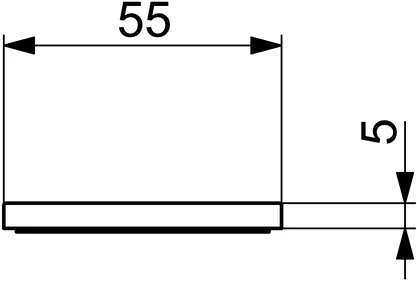 Hansa HansaLIVING Rosette HansaLIVING 6636 55x55 mm Chrom Hansa HansaLIVING Rosette HansaLIVING 6636 55x55 mm Chrom