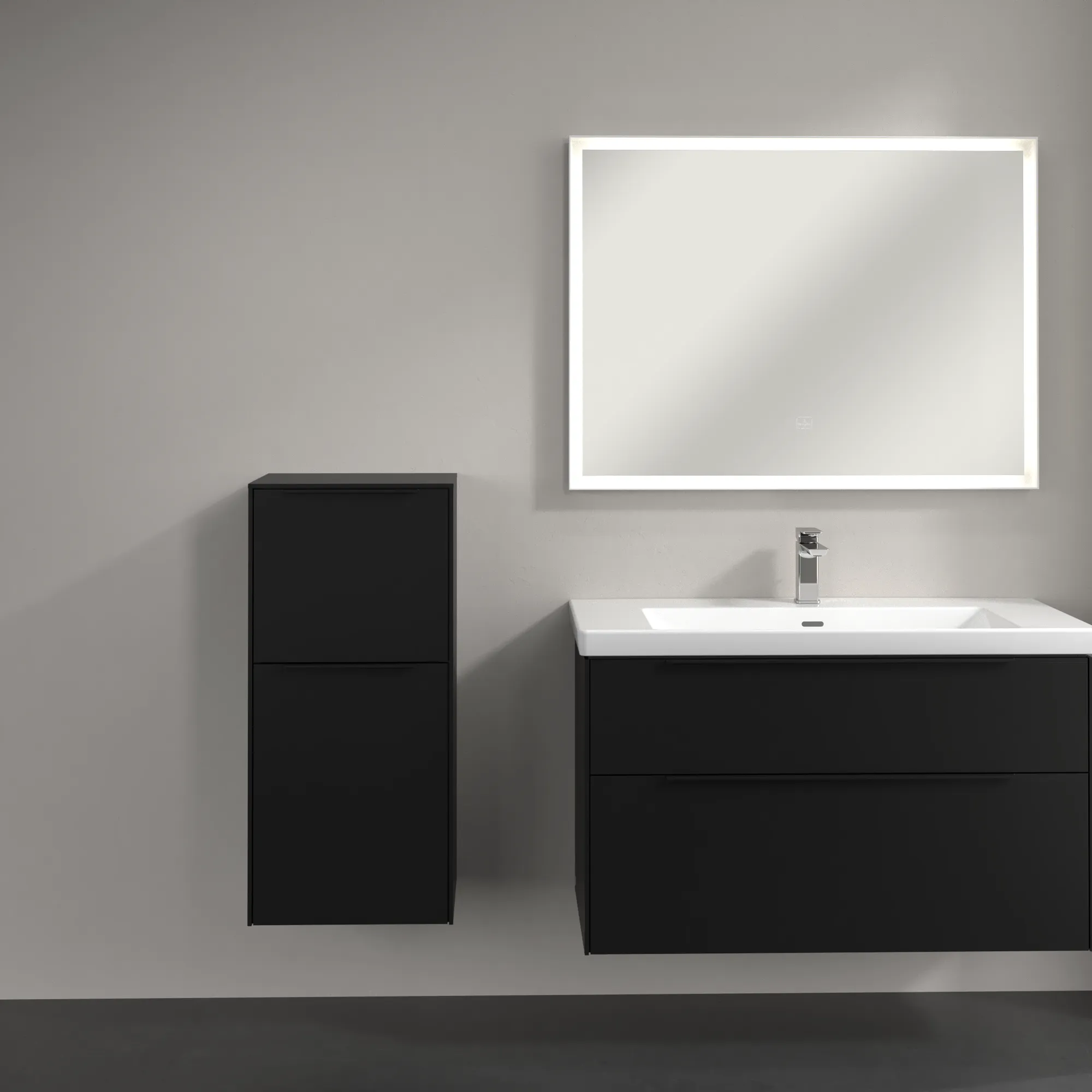 Villeroy & Boch Seitenschrank „Subway 3.0“ 40 × 86 × 36,2 × 36,2 cm 1 Auszug, 1 Tür, Anschlag (Scharnier) links, 1 Tür, Anschlag links