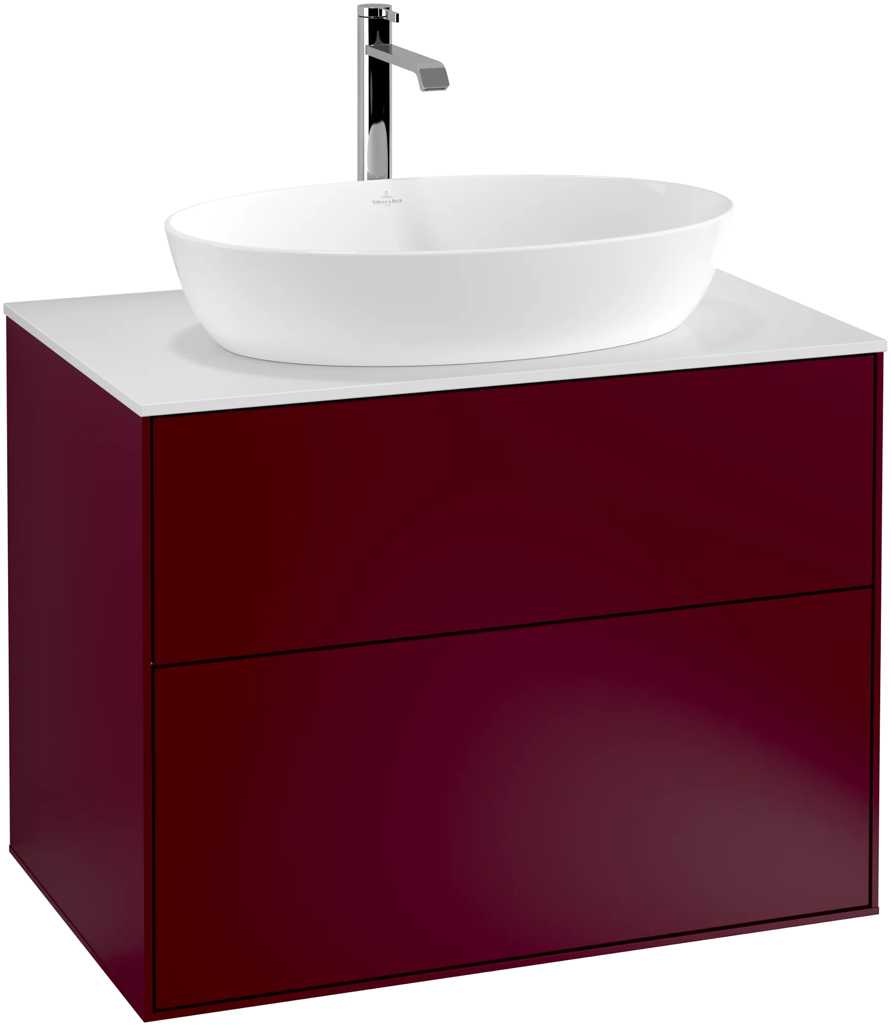 Villeroy & Boch Waschtischunterschrank „Finion“ für Schrankwaschtisch 800 × 603 × 501 mm Peony Matt Lacquer, für Becken mittig, mit Hahnlochbohrung Villeroy & Boch Waschtischunterschrank „Finion“ für Schrankwaschtisch 800 × 603 × 501 mm Peony Matt Lacquer, für Becken mittig, mit Hahnlochbohrung