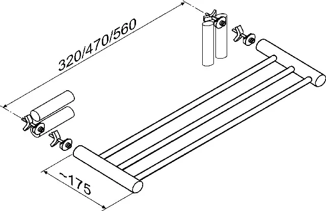 BEMM Handtuchablage ZAXHAB6CR, verchromt