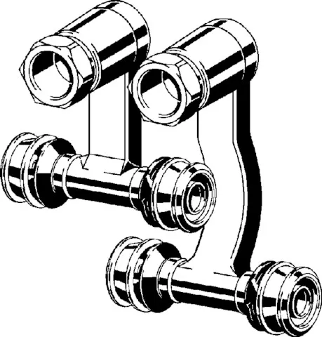 Viega „Raxofix“ Sockelleisten- Heizkörperanschlussstück 20 mm × 1/2″