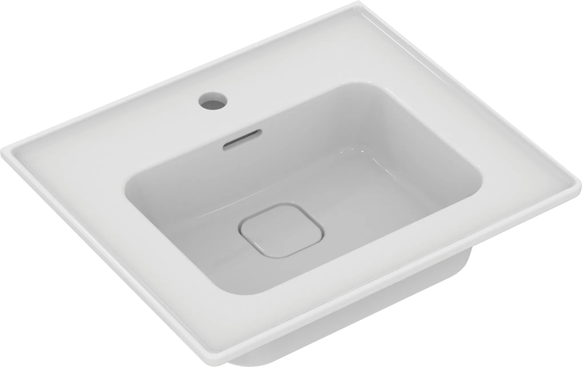 Waschbecken „StradaII“ 54 × 46 × 18 cm, Hahnlochposition mittig Waschbecken „StradaII“ 54 × 46 × 18 cm, Hahnlochposition mittig